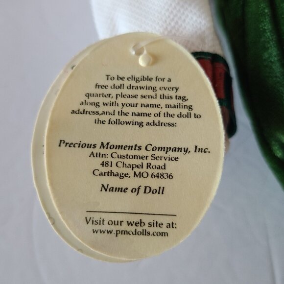 1999 PRECIOUS MOMENTS SANTA'S HELPER BOY DOLL-VINTAGE -CHRISTMAS ELF - Picture 11 of 12